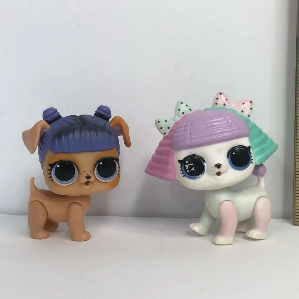 LOL surprise dolls pets daring diva‎ and pranksta pup 2 pets space buns bows